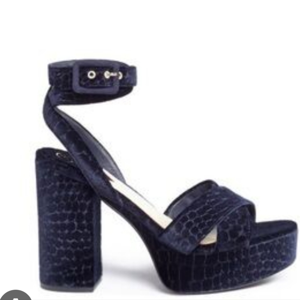Ash Boom Chunky Platform Ankle-Strap Sandal in Navy (Midnight)